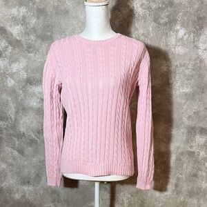 Ralph Lauren Double RL Pink Cable Knit Sweater (Love 17)